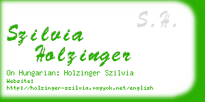 szilvia holzinger business card